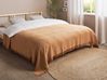 Bedspread YERBENT Cotton 220 x 240 cm Golden Brown