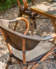 Set of 4 Garden Chairs CASPRI II Metal Grey_946590