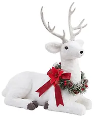 Joulukoriste LISALMI 56 cm Poro Valkoinen_1172501