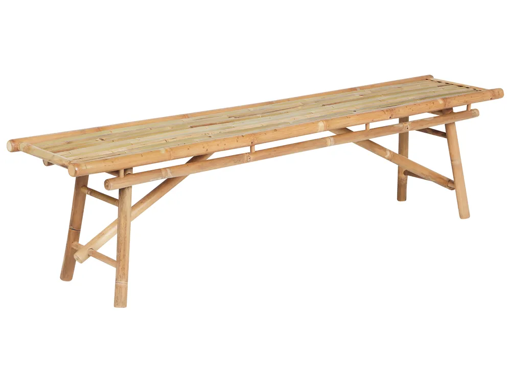 Garden Dining Set 4 Seater TINDARI Bamboo Light Brown_921537