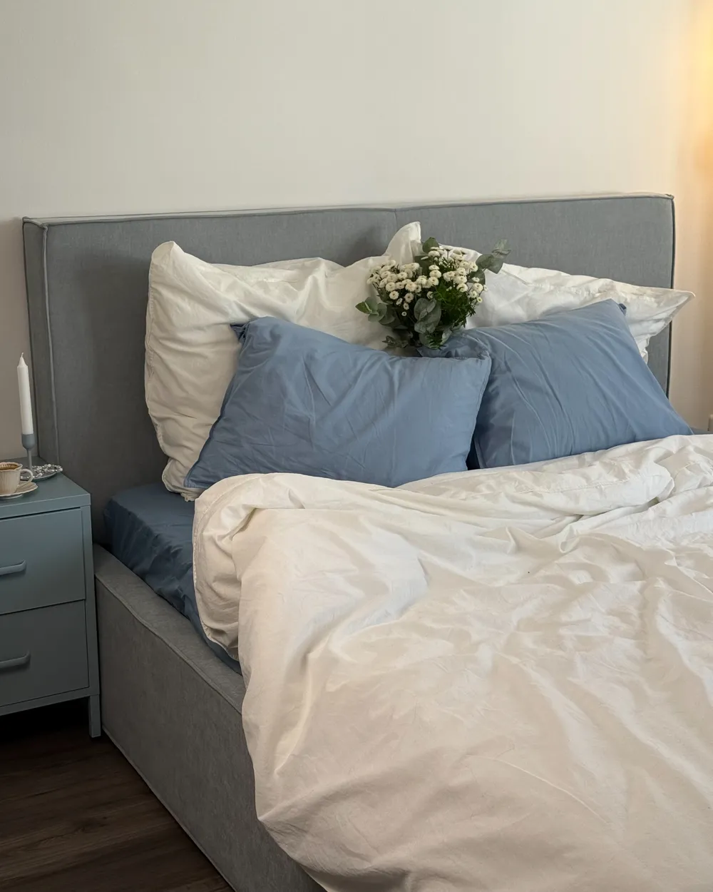 Ottoman Bed MOISSAC Chenille Light Blue 160 x 200 cm (EU King Size)_1031318