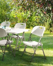 Set of 2 Garden Chairs CUGNOLI Folding White_993272