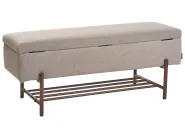 Shoe Bench VAIL Fabric Taupe with Storage_1058980