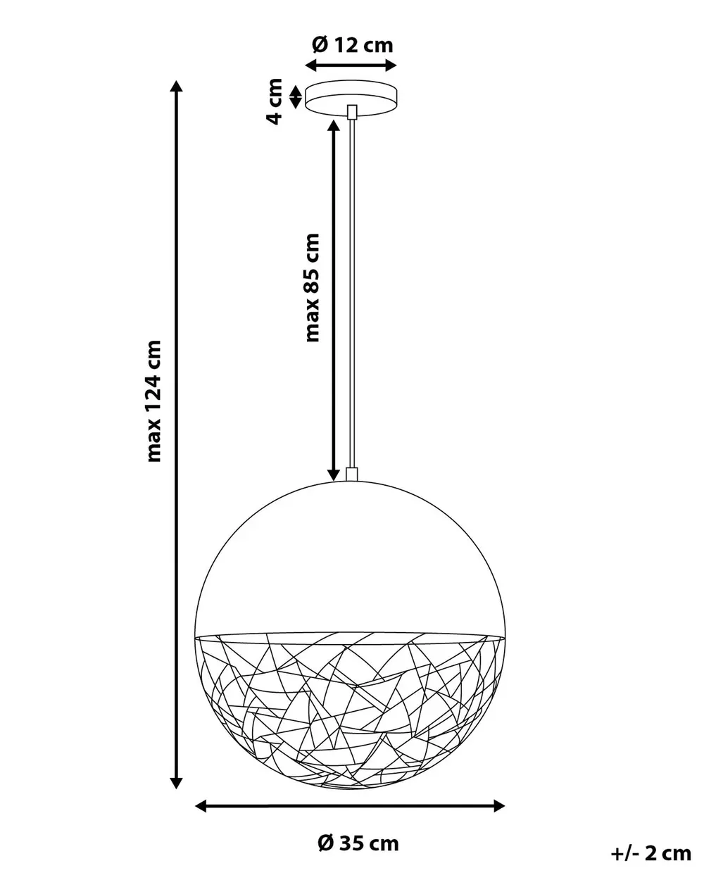 Pendant Lamp PADMA Metal Copper_673709