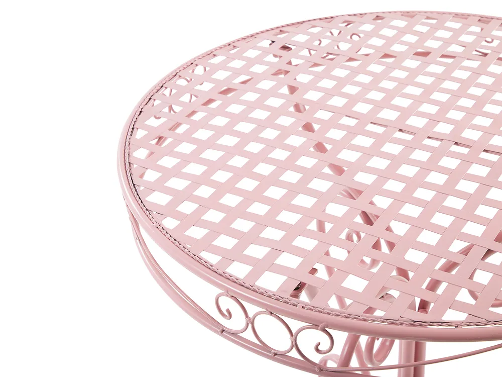 Caféset Fällbar ALBINIA Metall Rosa_774551