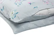 Duvet Cover Set EVERGREEN 135 x 200 cm Sateen Cotton Light Blue_815234