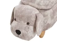 Storage Animal Stool DOGGY Dog Velvet Beige_783226