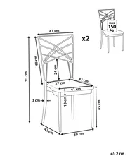 Set of 2 Dining Chairs GIRARD Metal Black_913472
