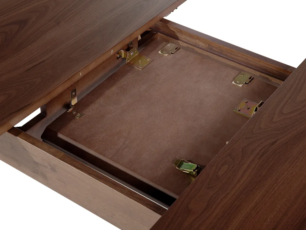 Extending Dining Table MADOX Dark Walnut 120/150 cm 75 cm_422597