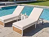 Solstol med dyna VERDELLO Metall Beige