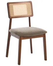 Set med 2 matstolar EMBAR Trä Brun/ Taupe_1085119