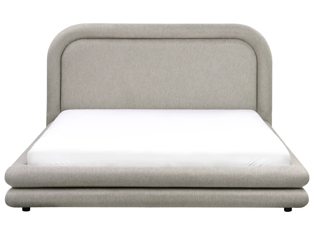 Waterbed Faux Linen LAVARDENS 160 x 200 cm (EU King Size) Taupe_971075