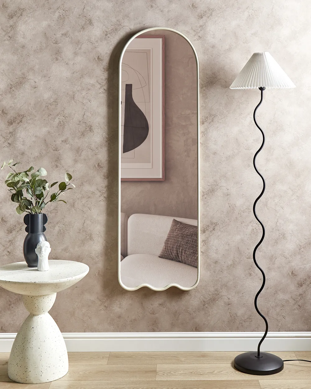 Wall Mirror BUSSY 45 cm 145 cm Metal Off-White