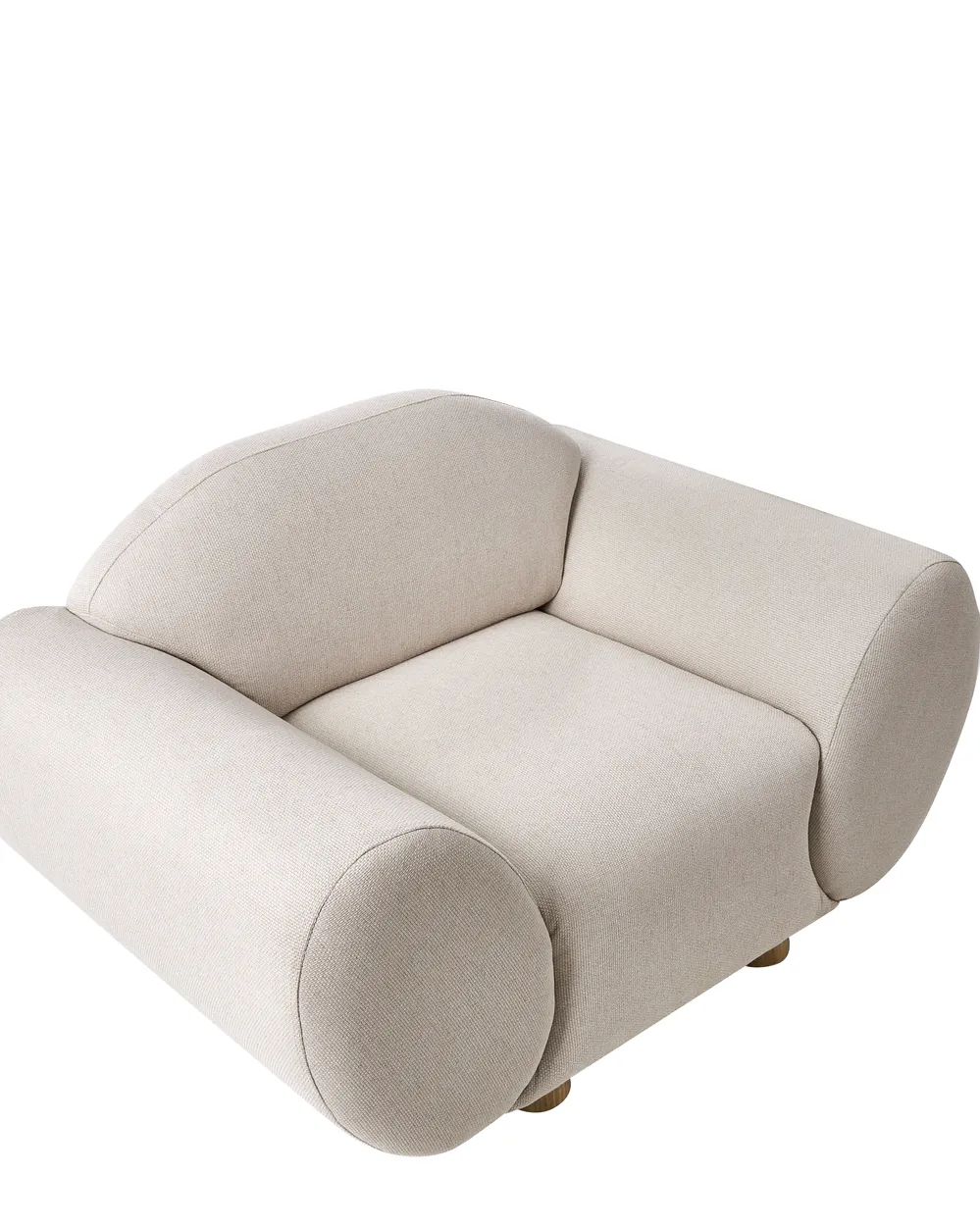 Armchair RINGEL with Cushions Fabric Light Beige_1025426