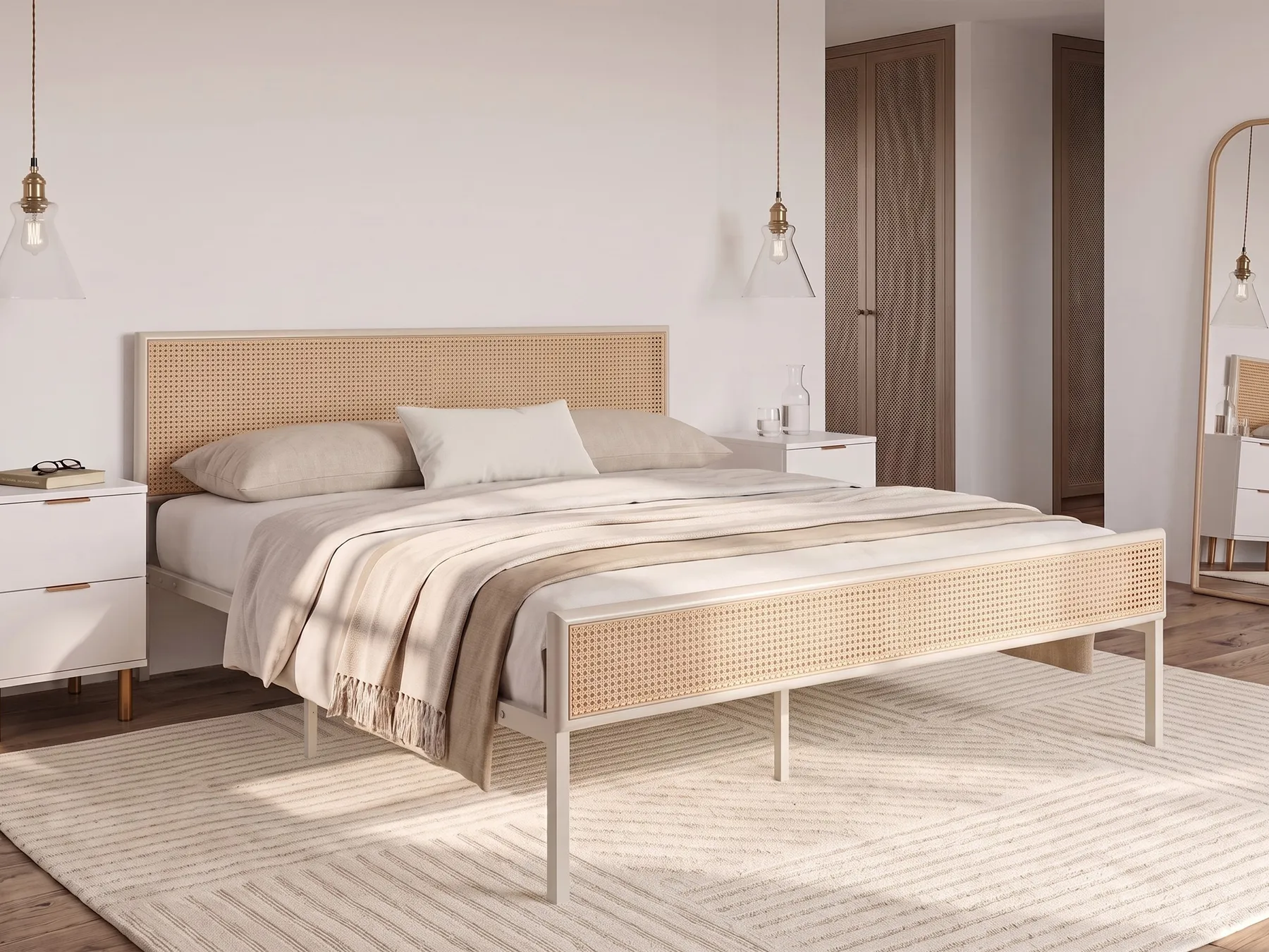 Sänky Polyrottinki AVANTON 180 x 200 cm Beige_1116760
