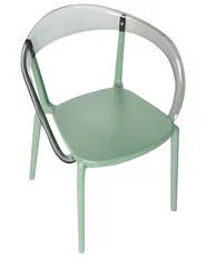 Set of 4 Garden Chairs MALEVIZI Stacking Green_1043520