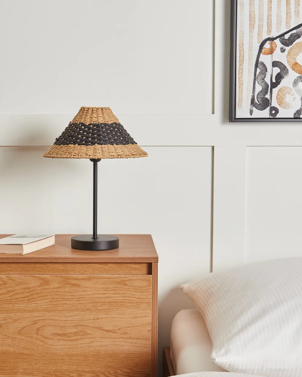 Table Lamp MOMBA Paper Rope Black_914509
