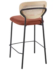 Set of 2 Bar Chairs MAYETTA Rattan Orange_931907