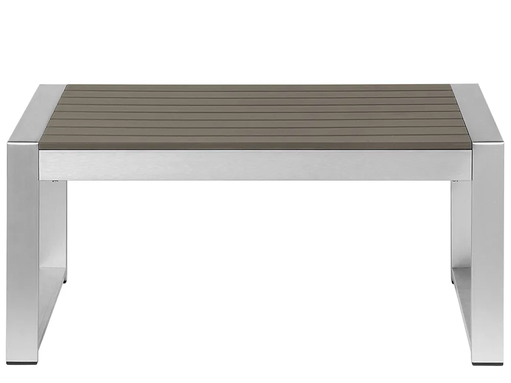 Garden Lounge Set with Table 4 Seater SALERNO Metal Dark Grey_679560