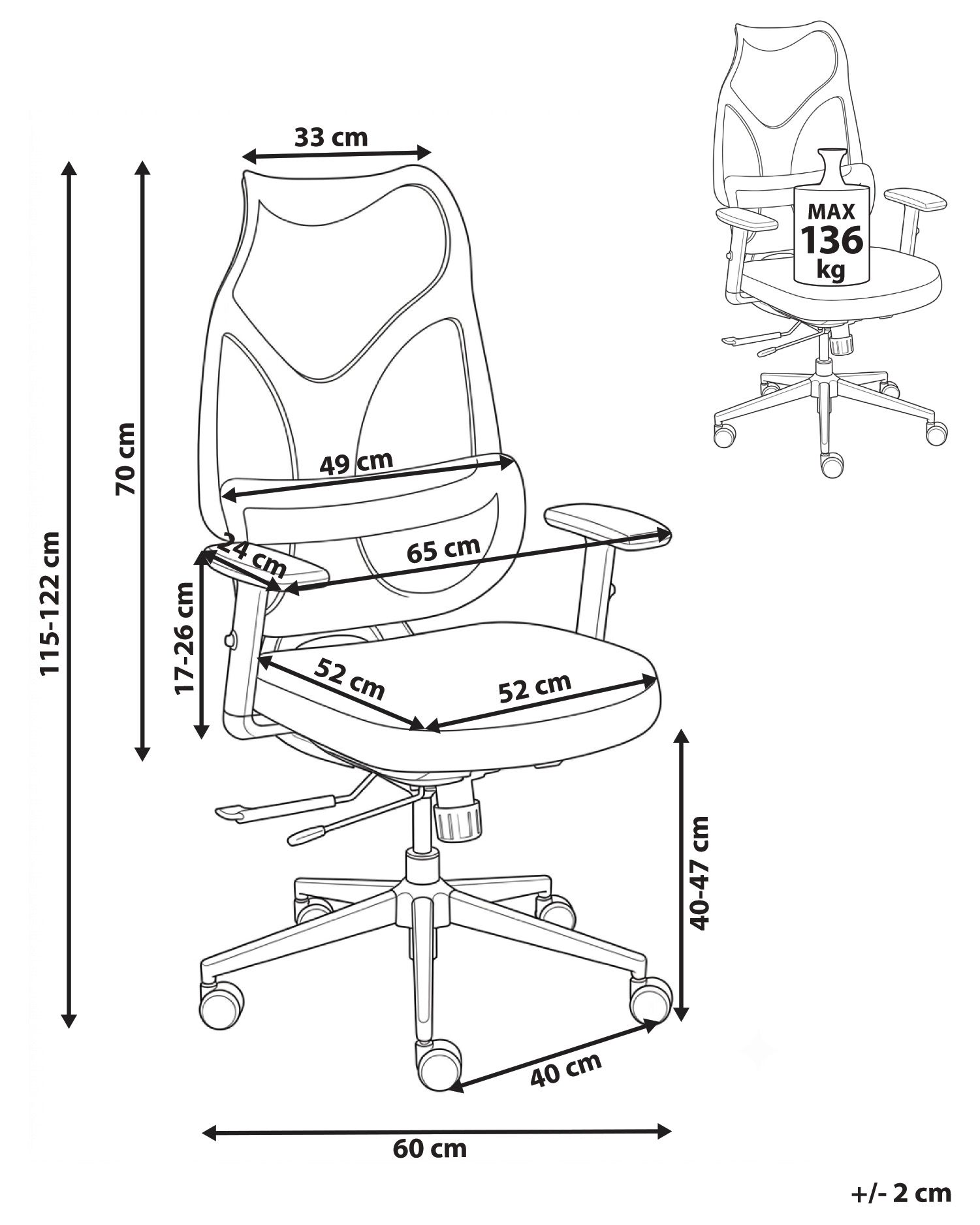 Office Chair VELIO Fabric Black_1085366