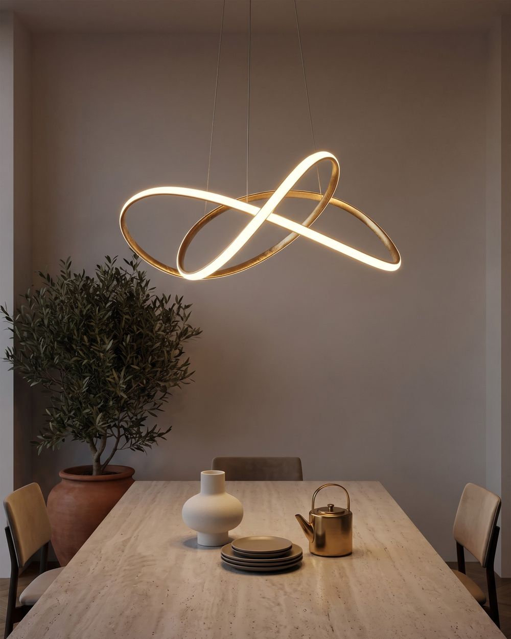 LED Pendant Lamp TUMEN Metal Gold