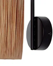 Sett med 2 vegglamper SHINFA Flettverk Naturlig_899939