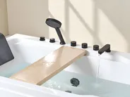 Hörnbubbelbadkar CAMALU 180 x 86 cm Vit_1029455