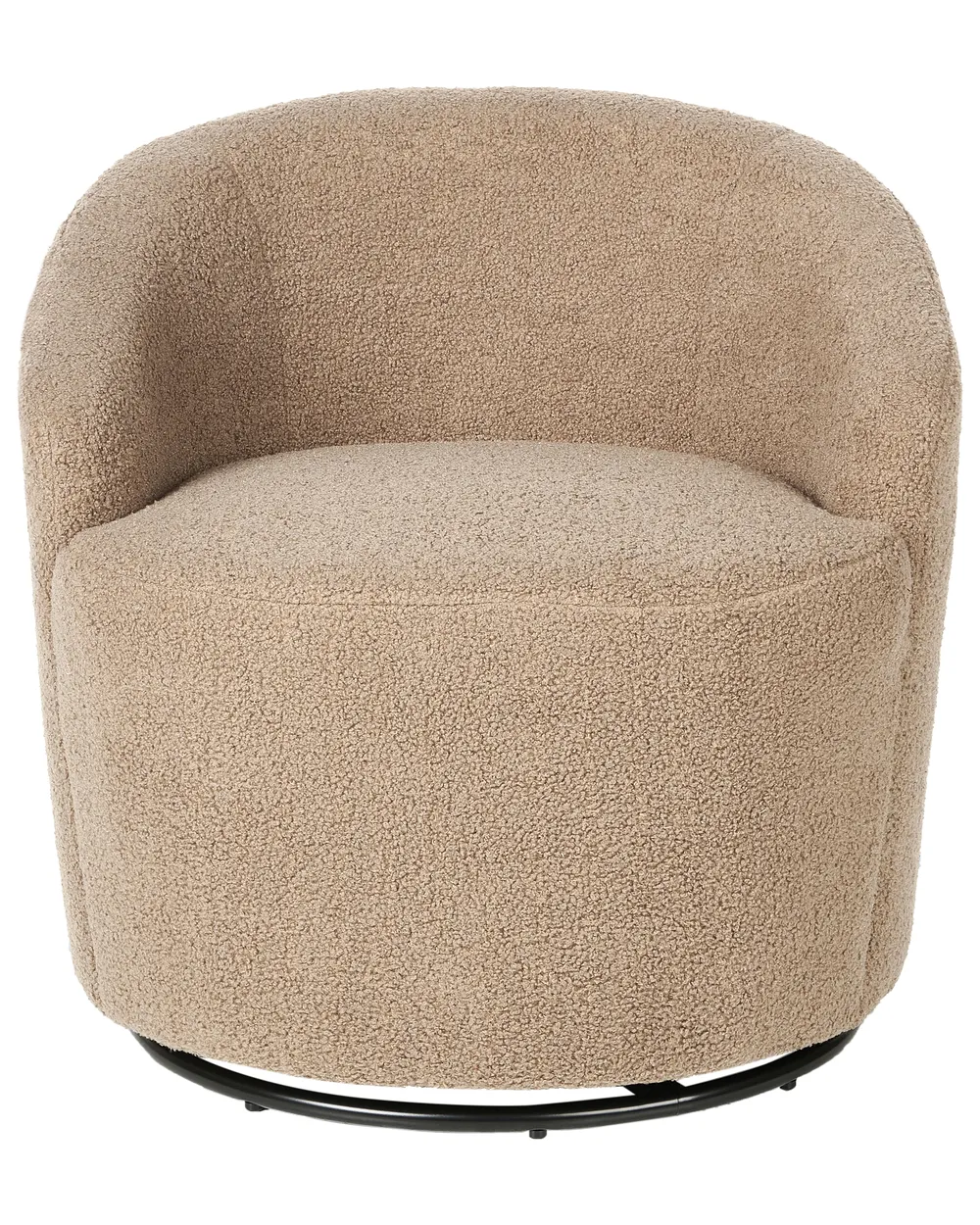 Swivel Armchair DAVIK Boucle Taupe_943662