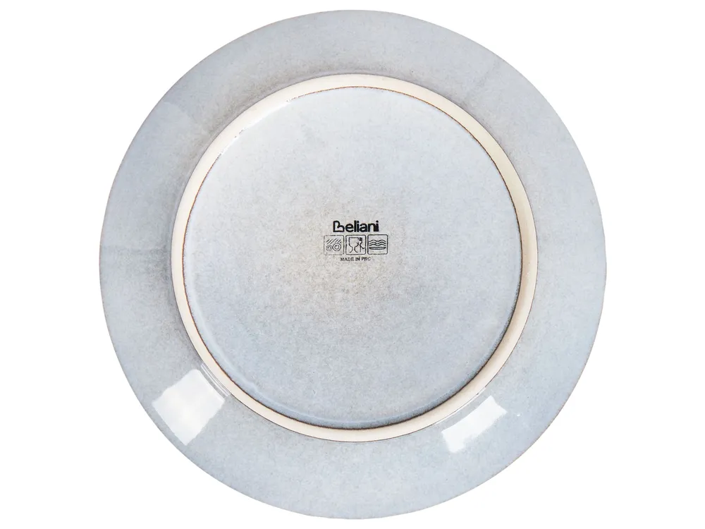 Set of 8 Side Plates JUNIPER Stoneware Light Blue_986523