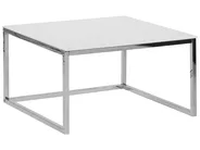 Set of 2 Coffee Tables BREA Tempered Glass White_757546