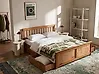 Bed with 4 Drawers OLENDON Pine Wood Brown 160 x 200 cm (EU King Size)