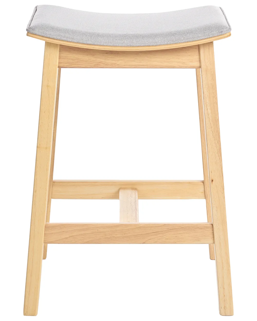 Set of 2 Bar Stools DIXON Wood Light Brown/ Grey_949300