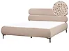 Bed Boucle LESSAY 180 x 200 cm (EU Super King) Taupe