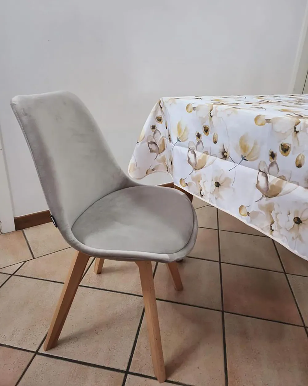 Set of 2 Dining Chairs DAKOTA II Velvet Taupe_913492