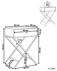 Side Table VIVY Glass Mirrored Silver_817826
