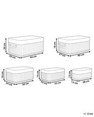 Set med 5 korgar TALPE Bambu Grå_850126