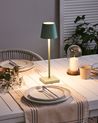 Wireless LED Table Lamp BACEIRO with Dimmer Metal Green