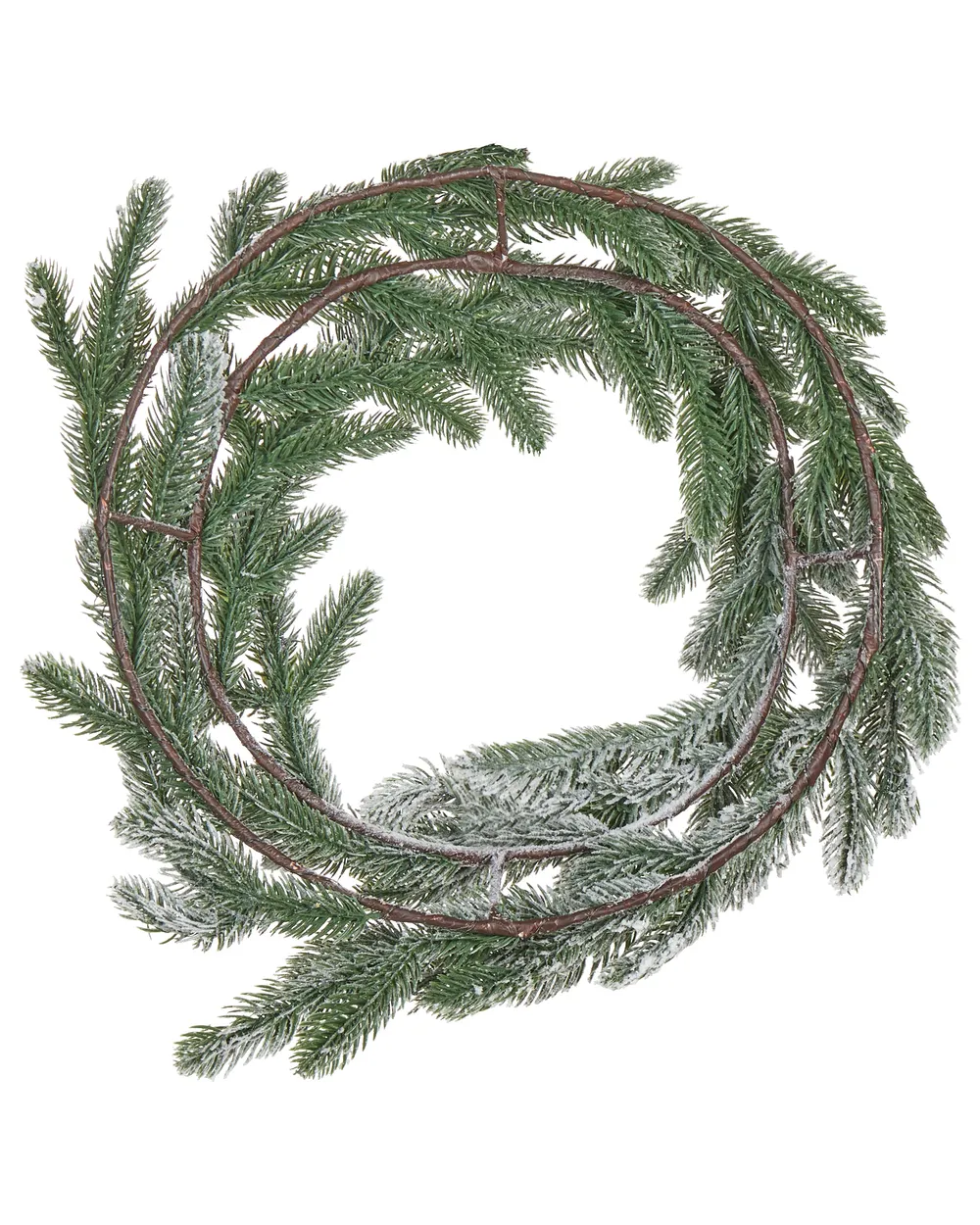 Snötäckt julkrans LED ALBINI 45 cm Grön_937873