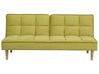 Sofa Bed 3 Seater SILJAN Fabric Olive Green
