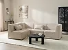 Modular Corner Sofa 4 Seater LEMVIG Corduroy Beige Right Hand