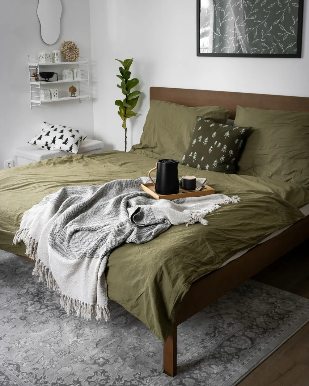 Säng med lamellram Trä BOISSET 160 x 200 cm Mörkbrun_983603