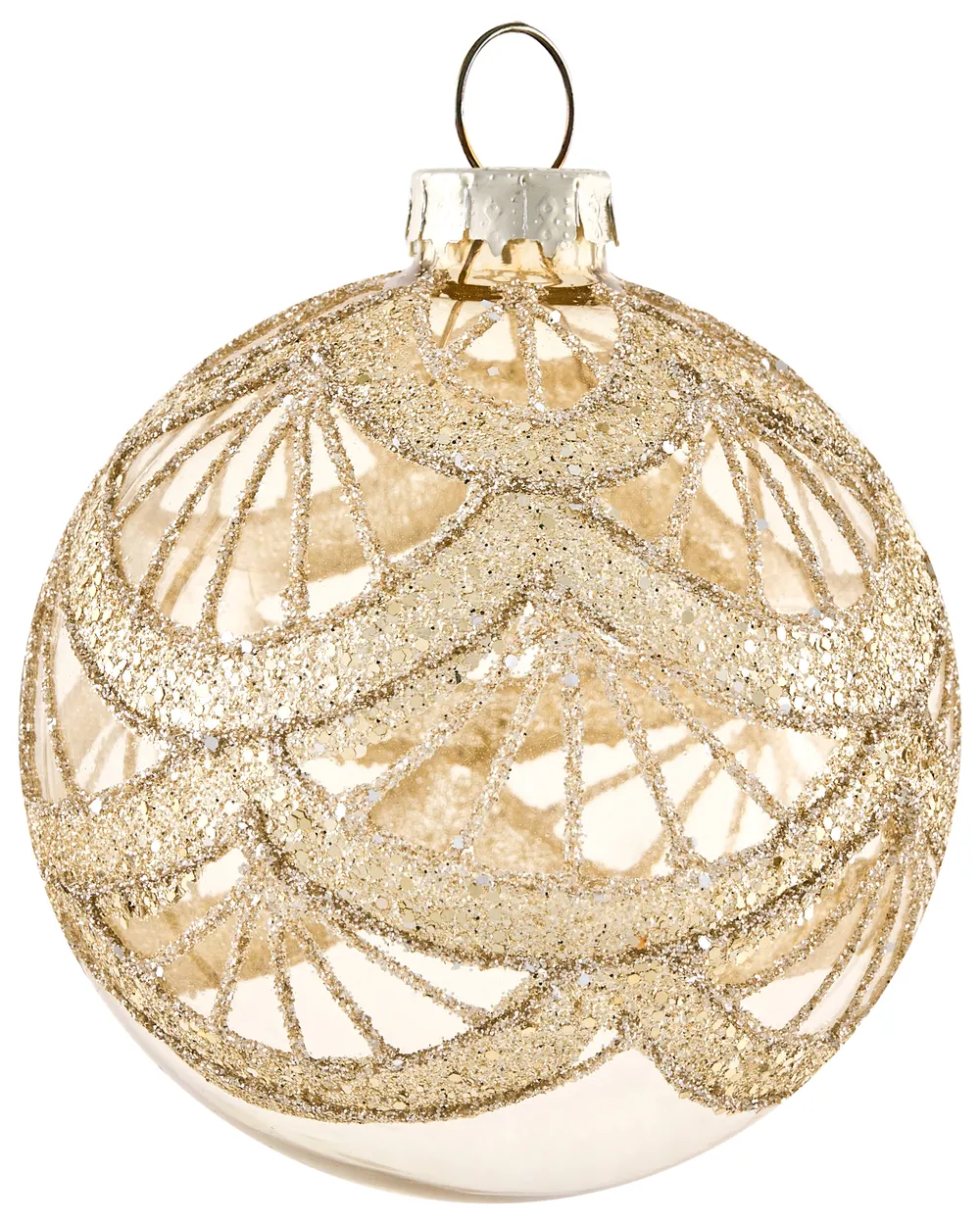 Set of 35 Baubles BLING Glass Gold_1028320