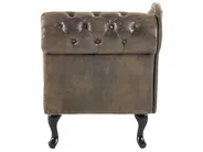 Right-Hand Chaise Longue NIMES Faux Suede Brown_697497