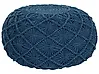 Pouffe Macramé BERKANE Cotton Navy Blue