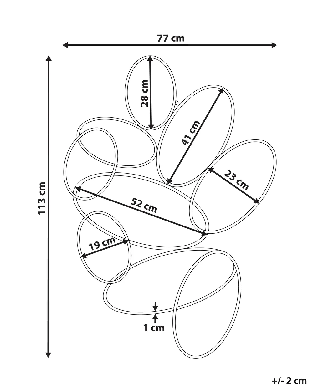 Seinäpeili DECIZE 113 cm 77 cm Metalli Kulta_900148