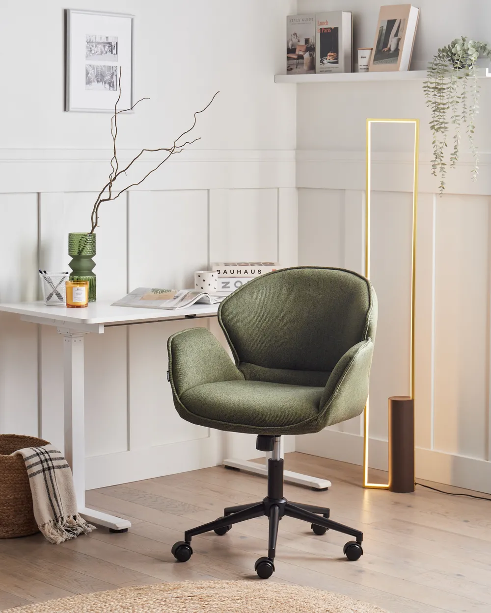 Desk Chair BELMAR Fabric Green