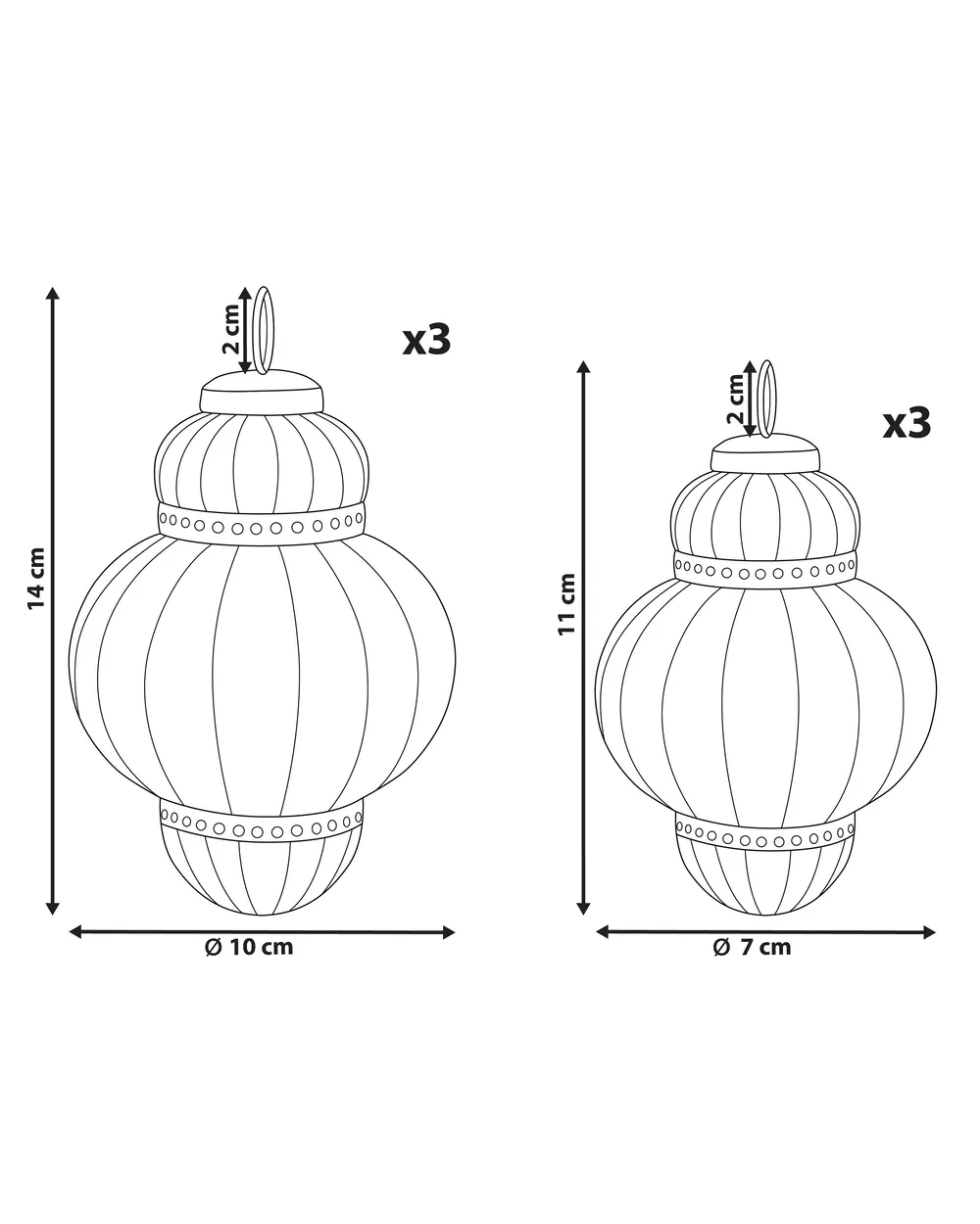 Set of 6 Baubles CREMEUX Glass Silver_899759