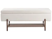 Shoe Bench VAIL Boucle Off-White with Storage_1058968