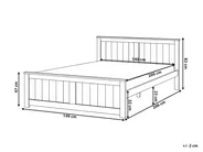 Bed Pine Wood SABRAN 140 x 200 cm (EU Double) White_1061254