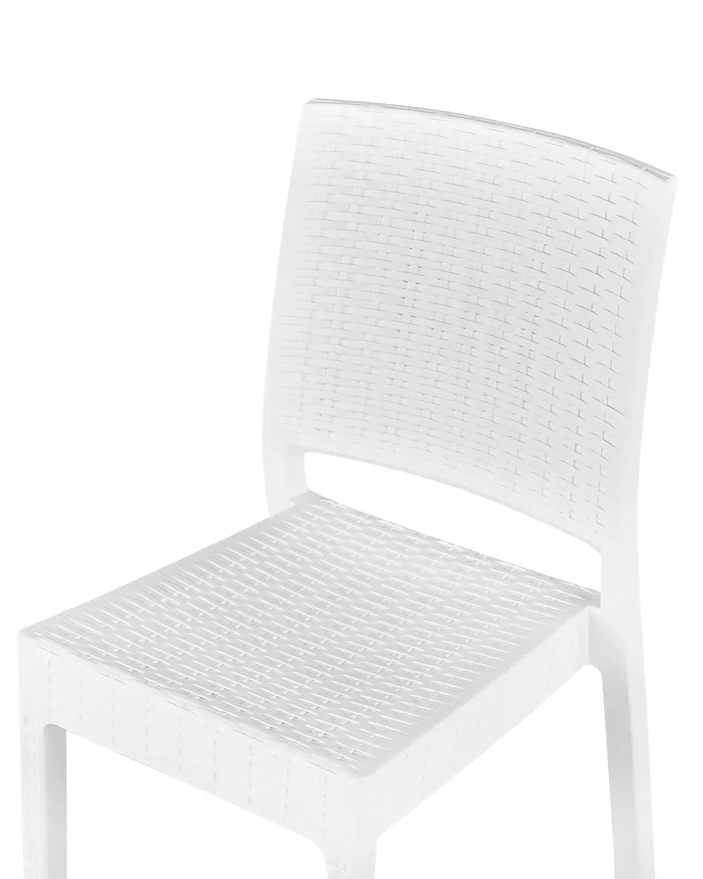 Set med 4 trädgårdsstolar FOSSANO Syntetiskt material Vit_807732